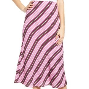 striped midi skirt